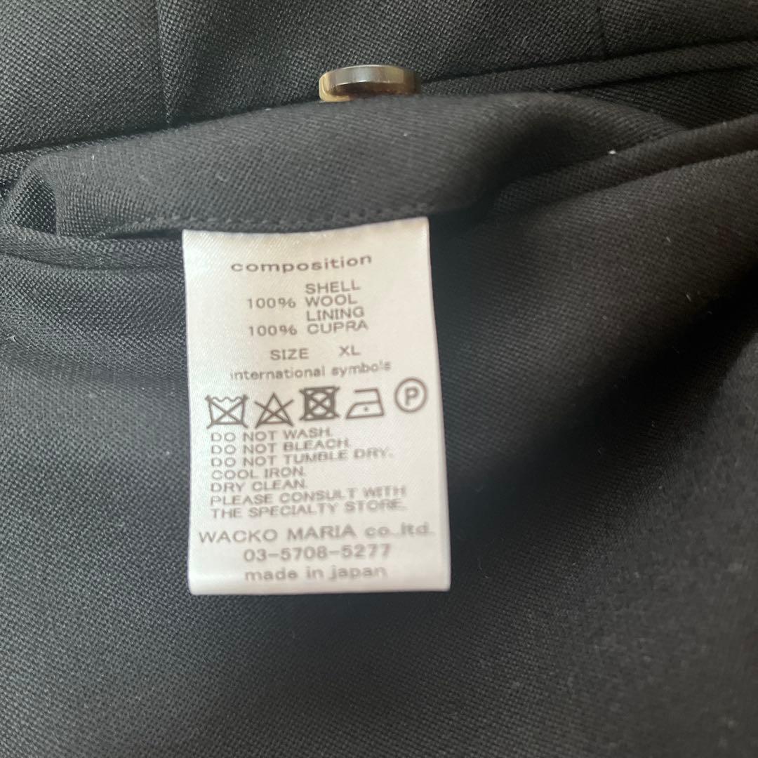 wacko maria DORMEUIL ダブルプリーツスラックス ブラック