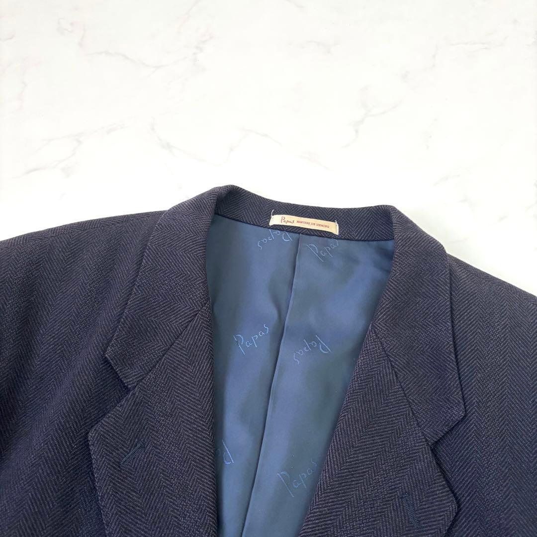 XL相当 パパス MARLING&EVANS ヘリンボーン テーラードジャケット