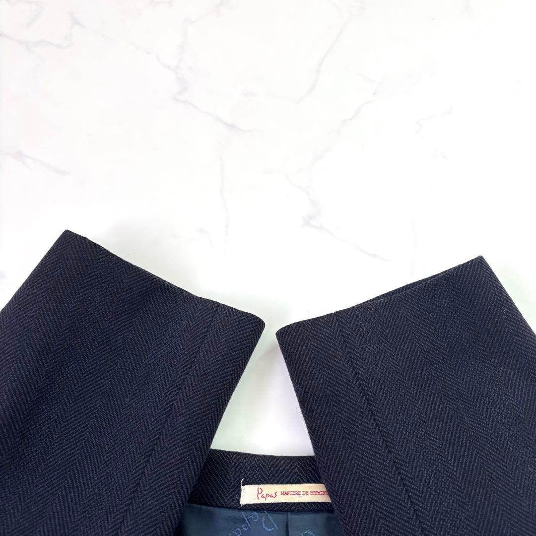 XL相当 パパス MARLING&EVANS ヘリンボーン テーラードジャケット