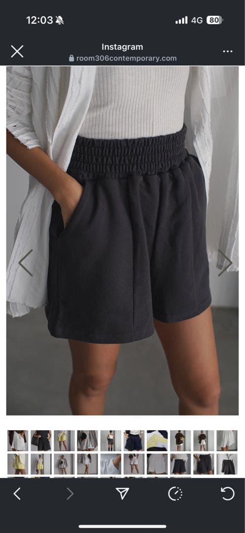 room306 Easy Sweat Short Pants チャコール