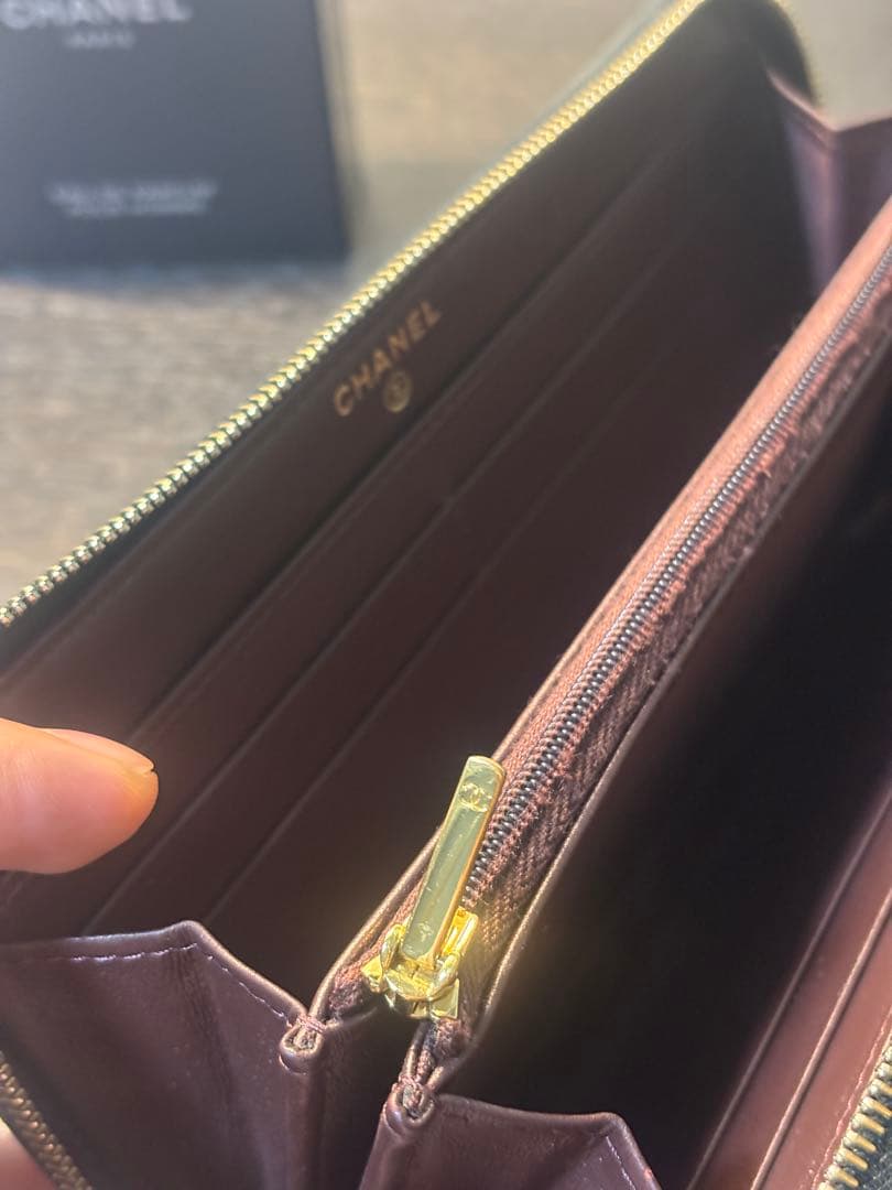 CHANEL シャネル　キャビアスキン　長財布　マトラッセ　正規品