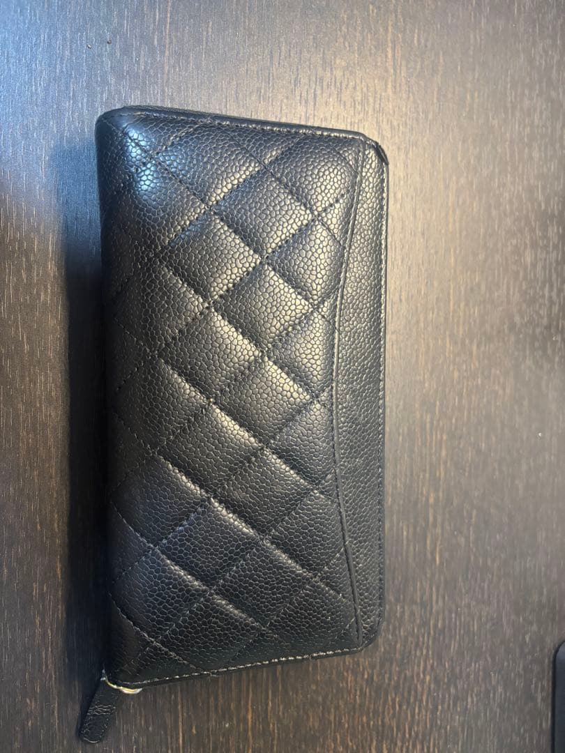CHANEL シャネル　キャビアスキン　長財布　マトラッセ　正規品