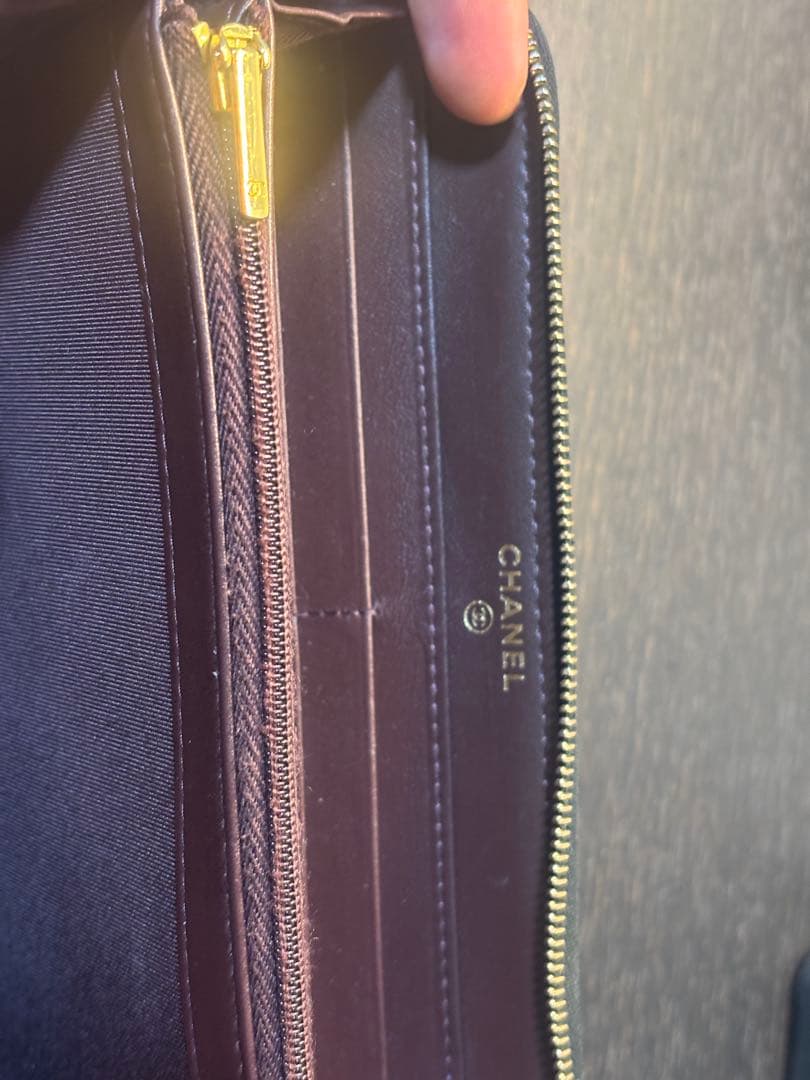 CHANEL シャネル　キャビアスキン　長財布　マトラッセ　正規品