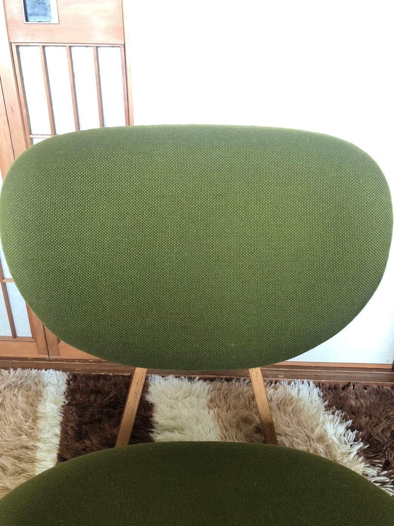 天童木工　低座イス　グリーン系