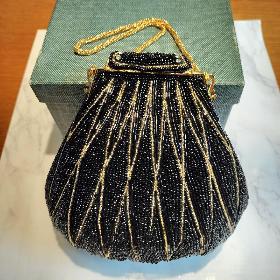 Lumyはしもと　皇室御用達　ビーズバッグ　刺繍　フォーマルバッグ　ミニバッグ
