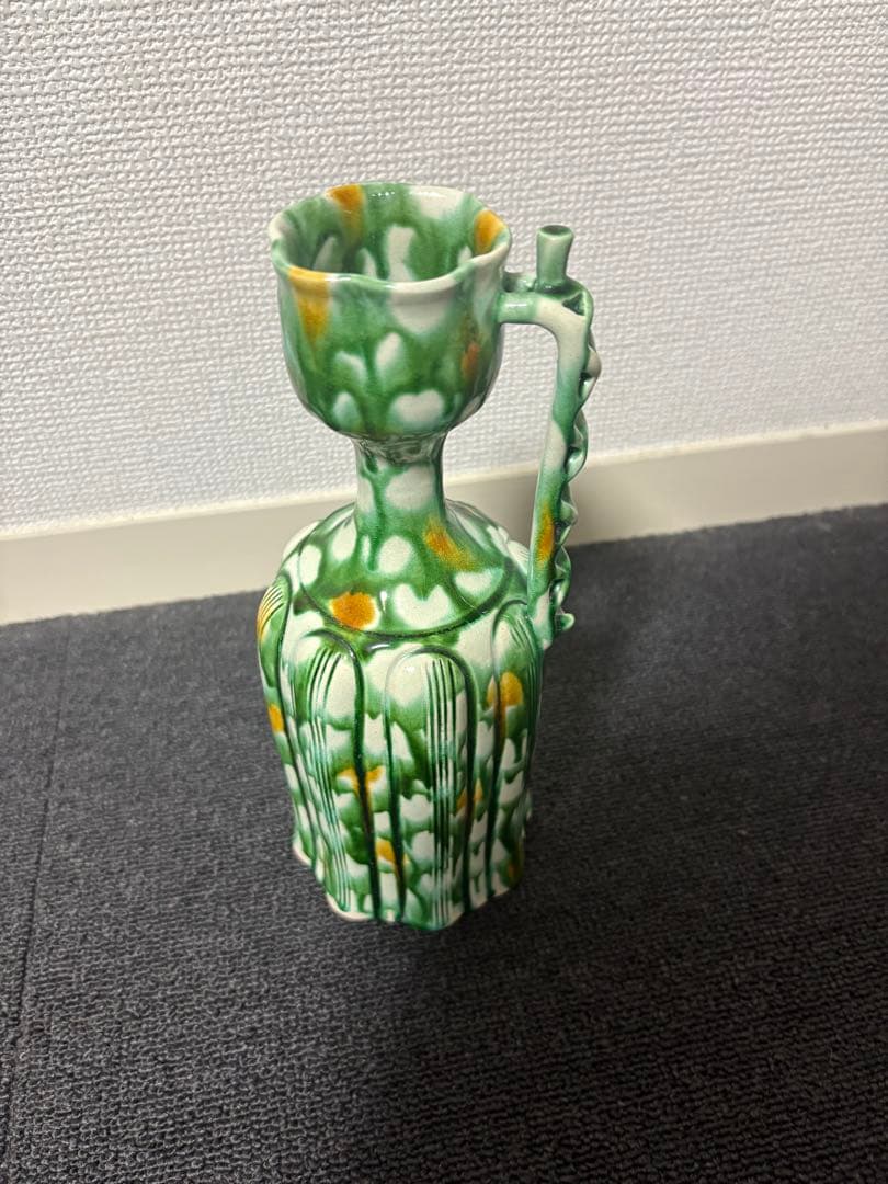 ち*ま様 加藤卓男　三彩　花入　人間国宝