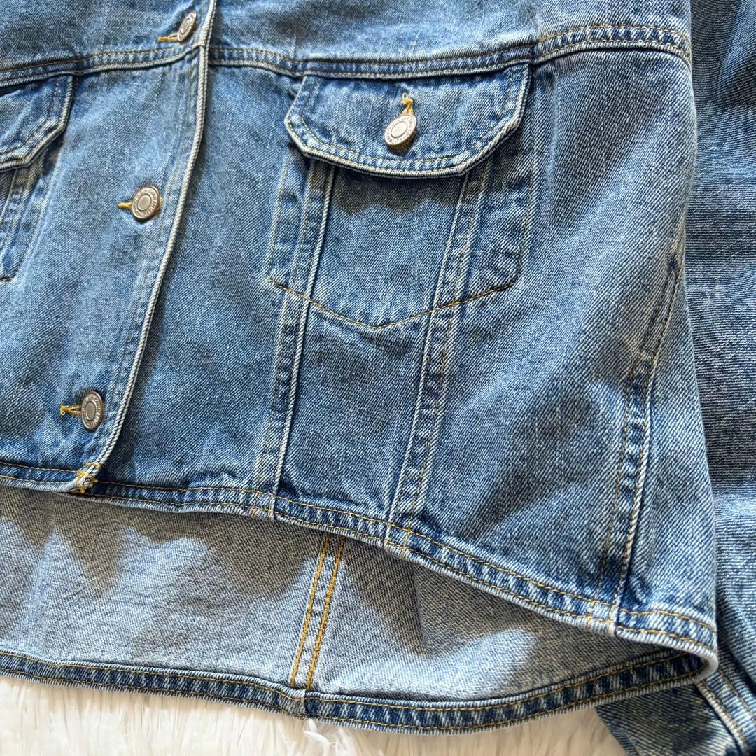 パシオーネ　カフネ デニムジャケット ノーカラー