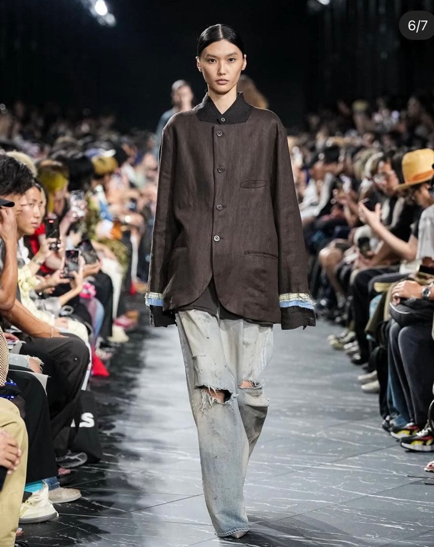 ジャケット・アウター ANCELLM LAYERED TAILORED JACKET(BLACK)