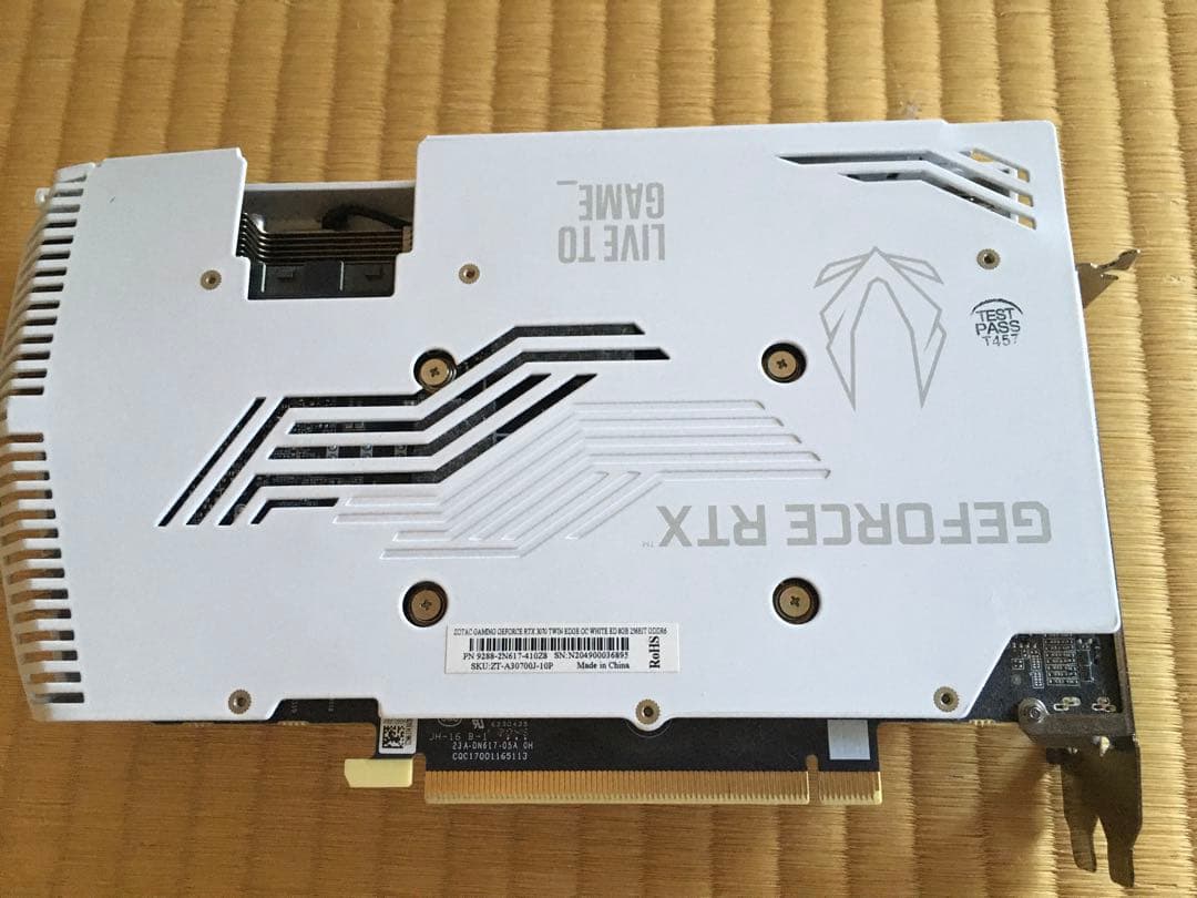 ZOTAC GEFORCE RTX 3070 8GB ホワイト　動作品