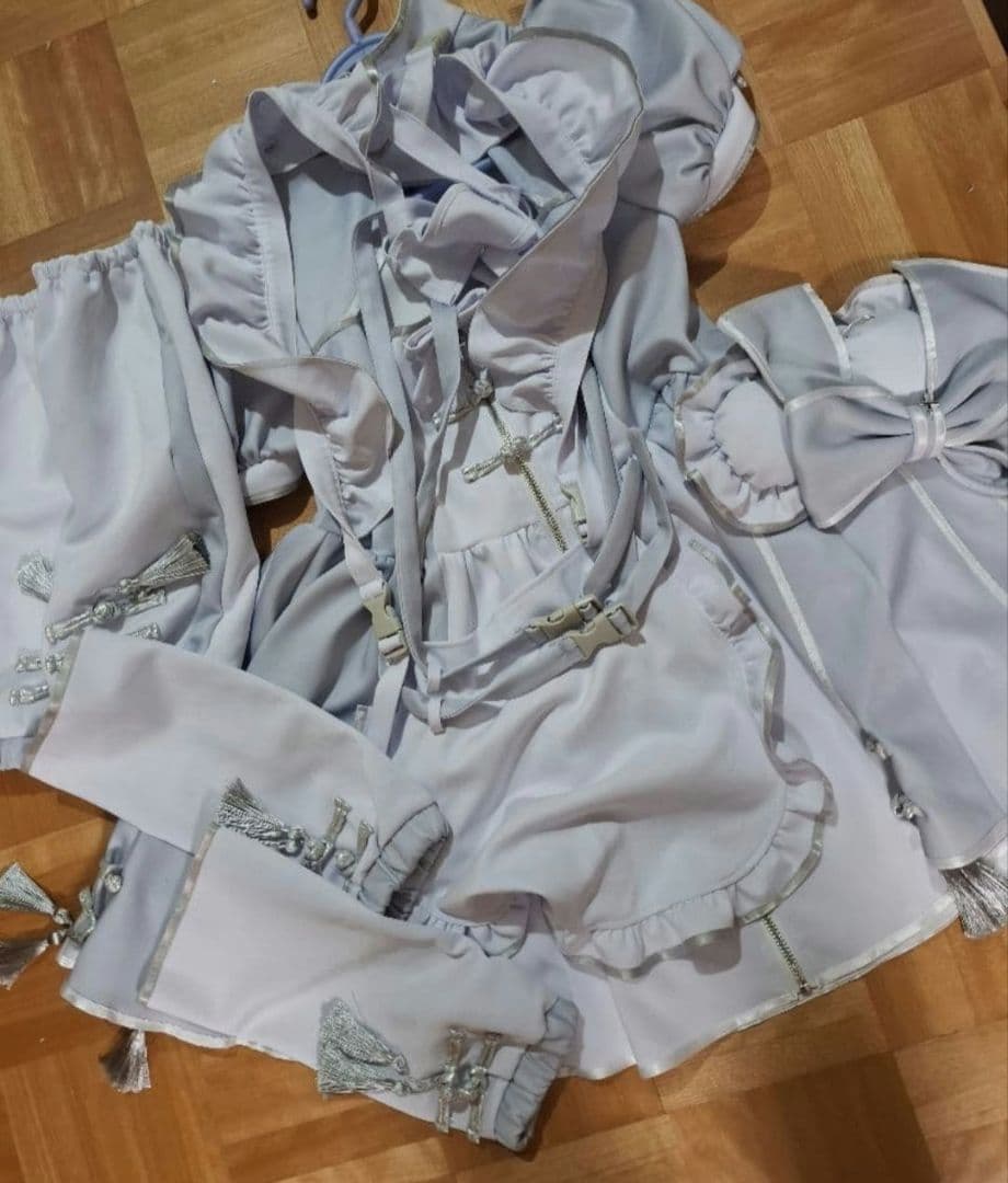 天使界隈　マリームーン コスプレ　グレー チャイナ メイド