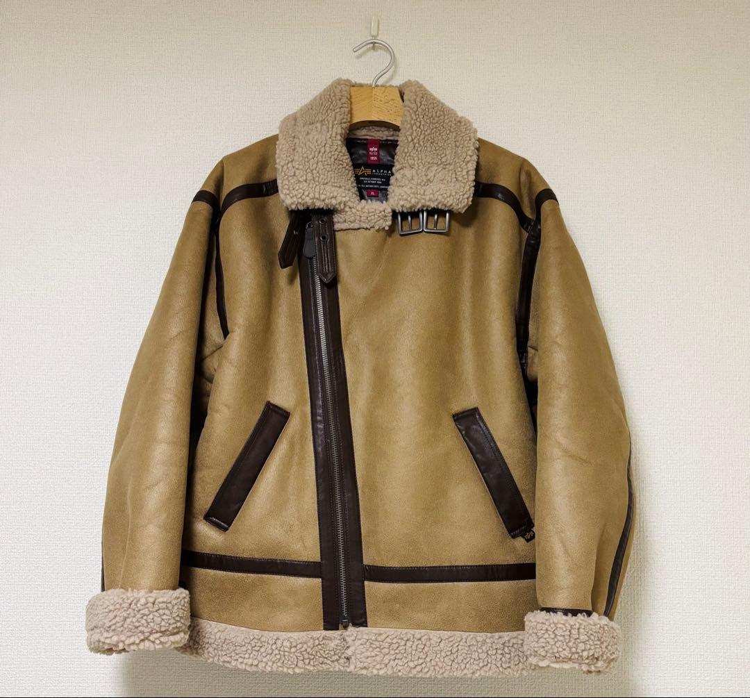Alpha Industries B-3ライダース フェイクムートン