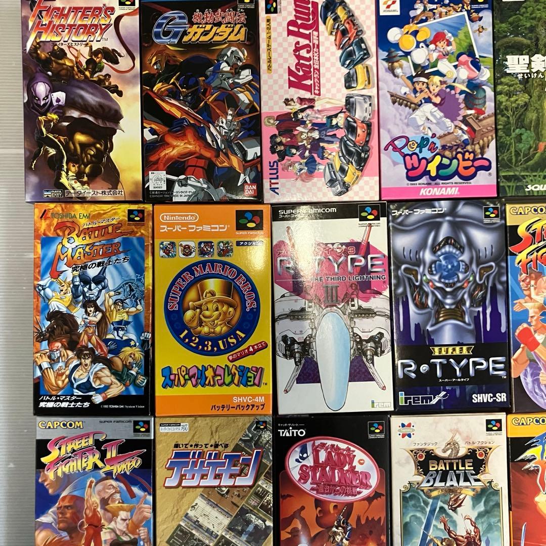 【空箱のみ】 スーパーファミコン ソフト 外箱 まとめ売り 25箱