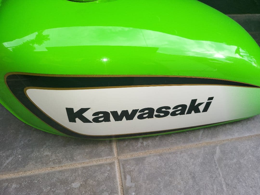 ああ Kawasaki バイクタンク グリーン 250tr