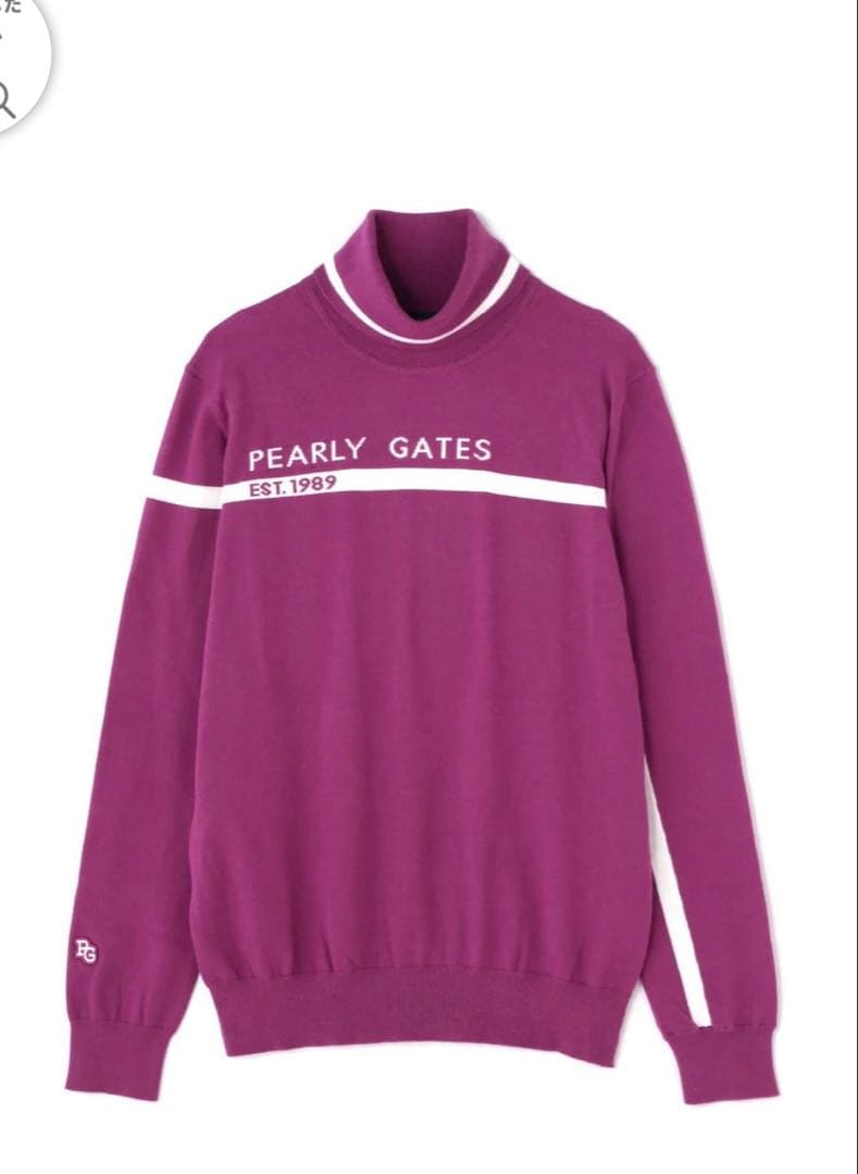 値下げ　新品タグ付き　 パーリーゲイツ ソフトタッチハイネックニット　サイズ2