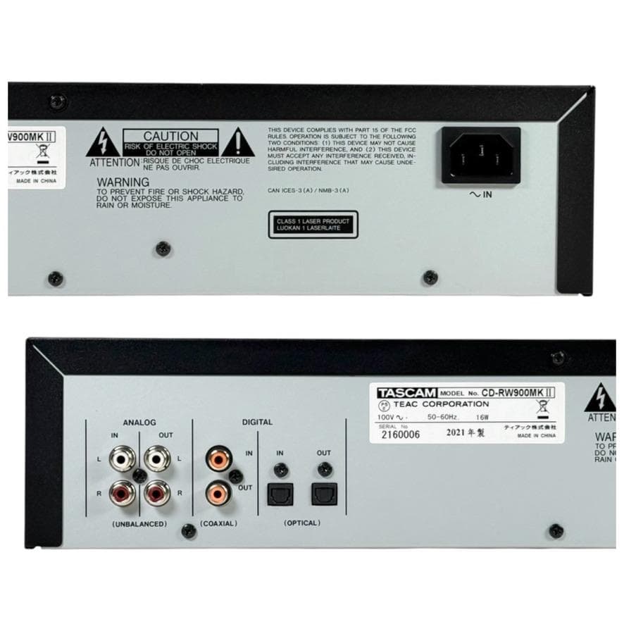 ◆CD再生履歴1時間◆TASCAM CDレコーダー CD-RW900MK2