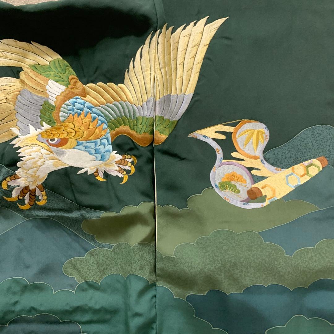 ①有名店在庫　最高級新品正絹産着（祝着）京工芸美術豪華手刺繍特撰宝尽くし古典文