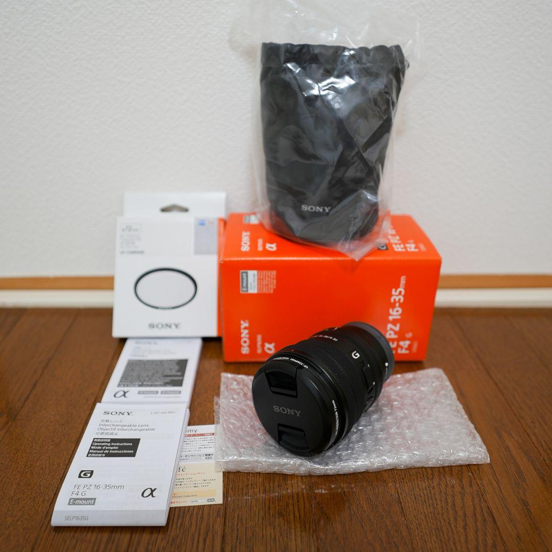 ソニーフルサイズカメラ用Gレンズ SELP1635G +純正プロテクター
