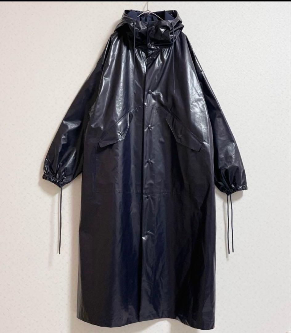 HYKE ハイク　レインコート　モッズコート　パープル　紫　ポリウレタン　S