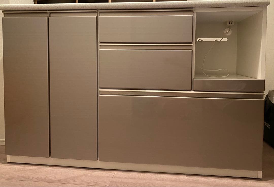 ニトリ キッチンカウンター 140cm シルバー