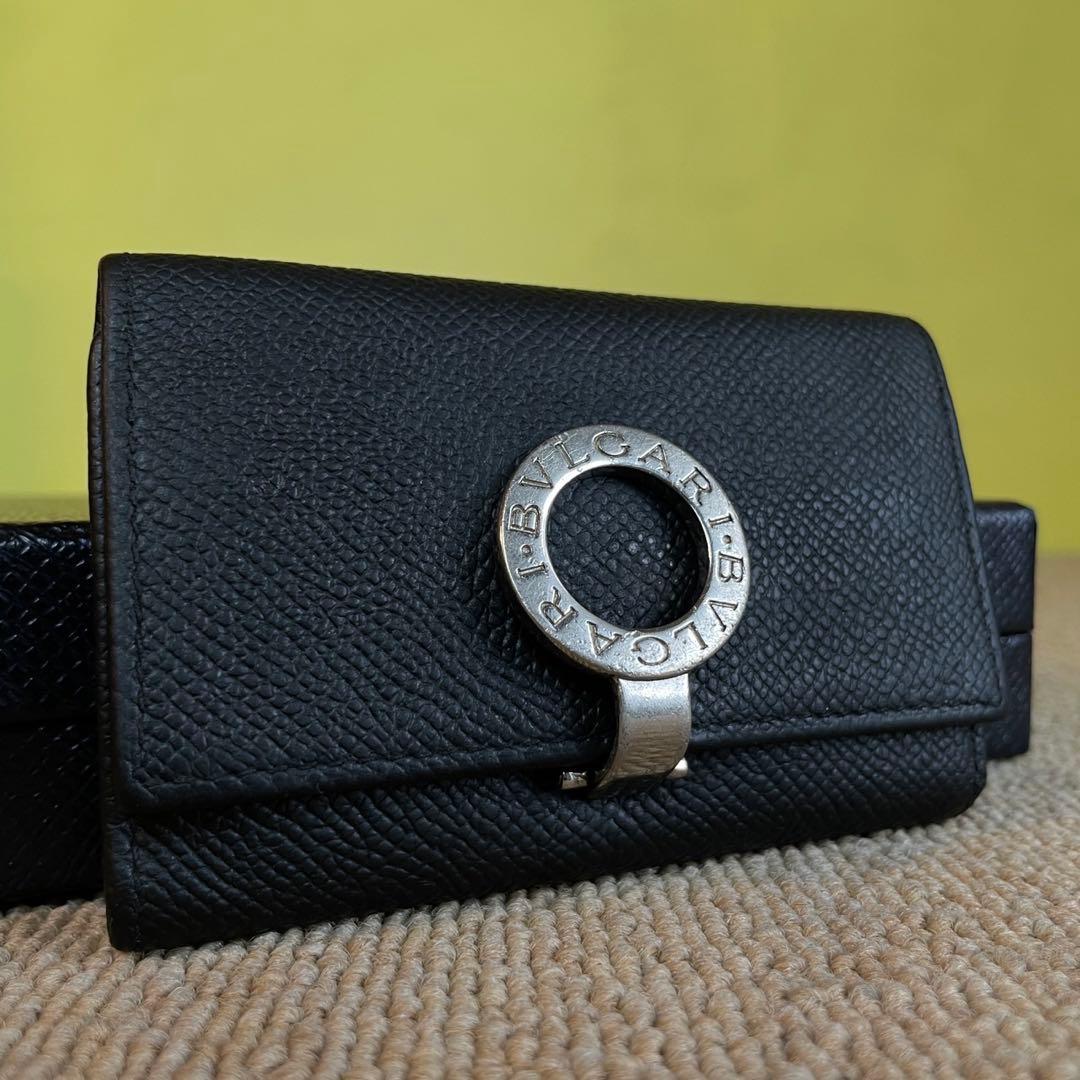 正規品⭐️美品⭐️BVLGARI ブルガリ　男女　キーリング　キーケース　レア　黒
