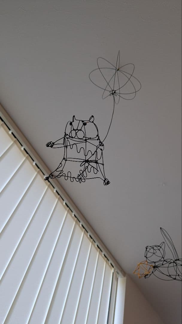 風船ハムスターのワイヤーアート