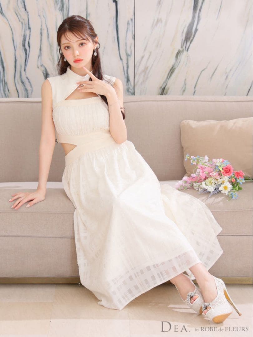 dea robe de fleurs S ロングドレス シュガー　エルケイ