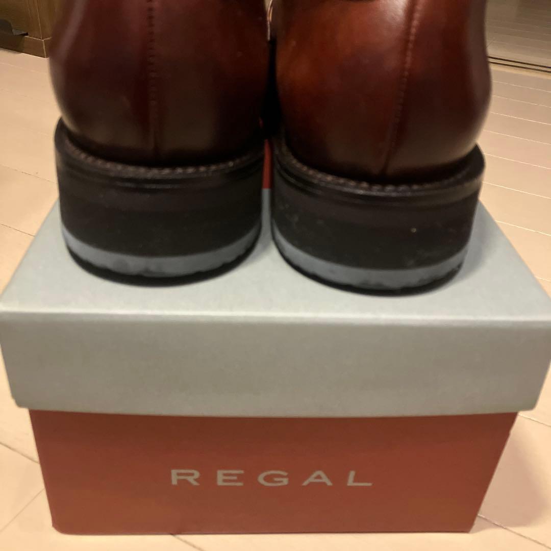【値下げ】REGAL ブラウンレザー スリッポンビジネスシューズ