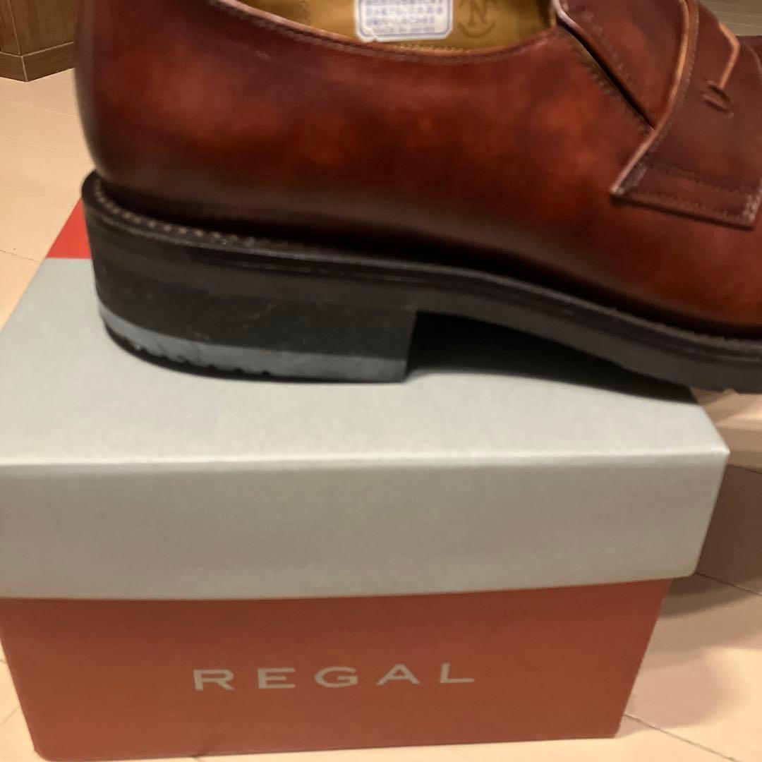 【値下げ】REGAL ブラウンレザー スリッポンビジネスシューズ