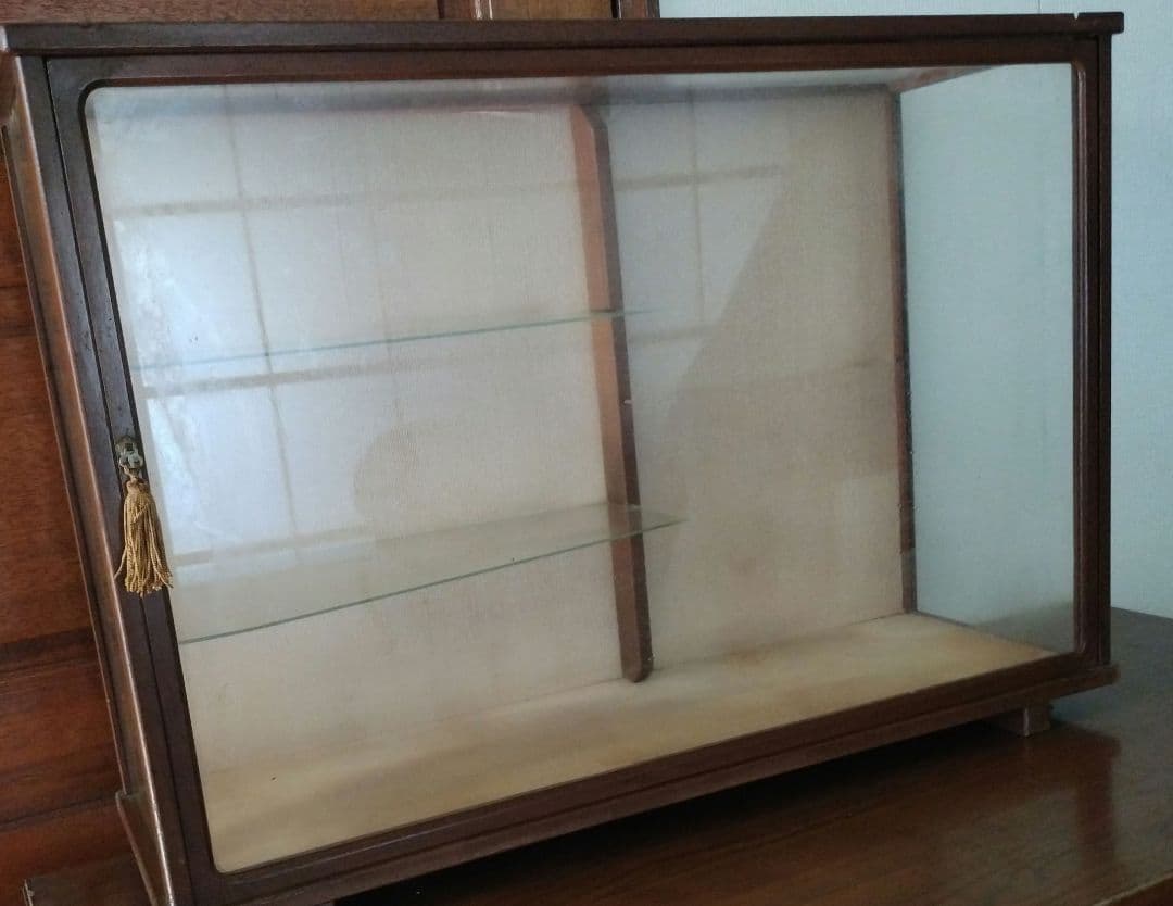 昭和レトロ　古道具　コレクションケース　ディスプレイケース　飾り棚　ガラスケース