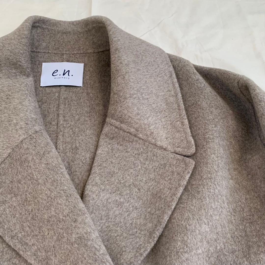 今季evernavy エバーネイビー　ウールリバーPコート　ベージュ　M
