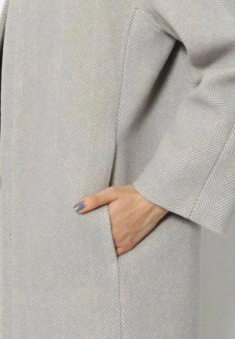 トゥモローランド Des Pres ウールモッサコクーン　ノーカラーコート