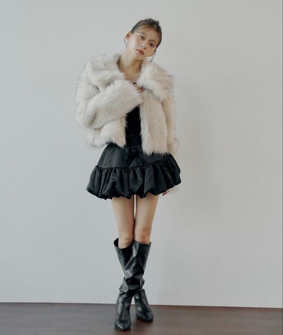 Chico ファーショートコート アウタータグ付き