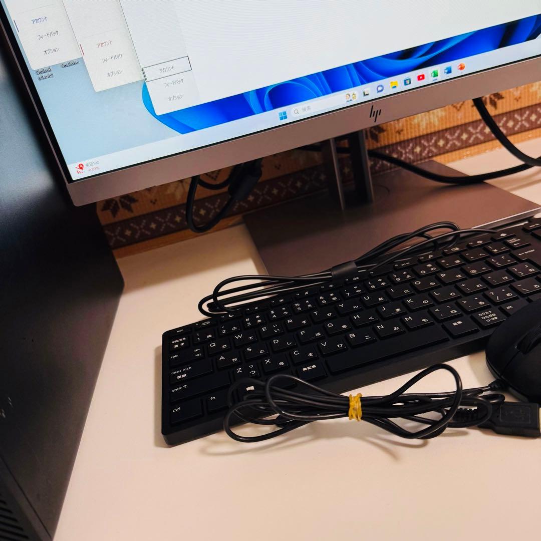 Y621 HPデスクトップSSD第9世代メモリ8G高速Windows11オフィス