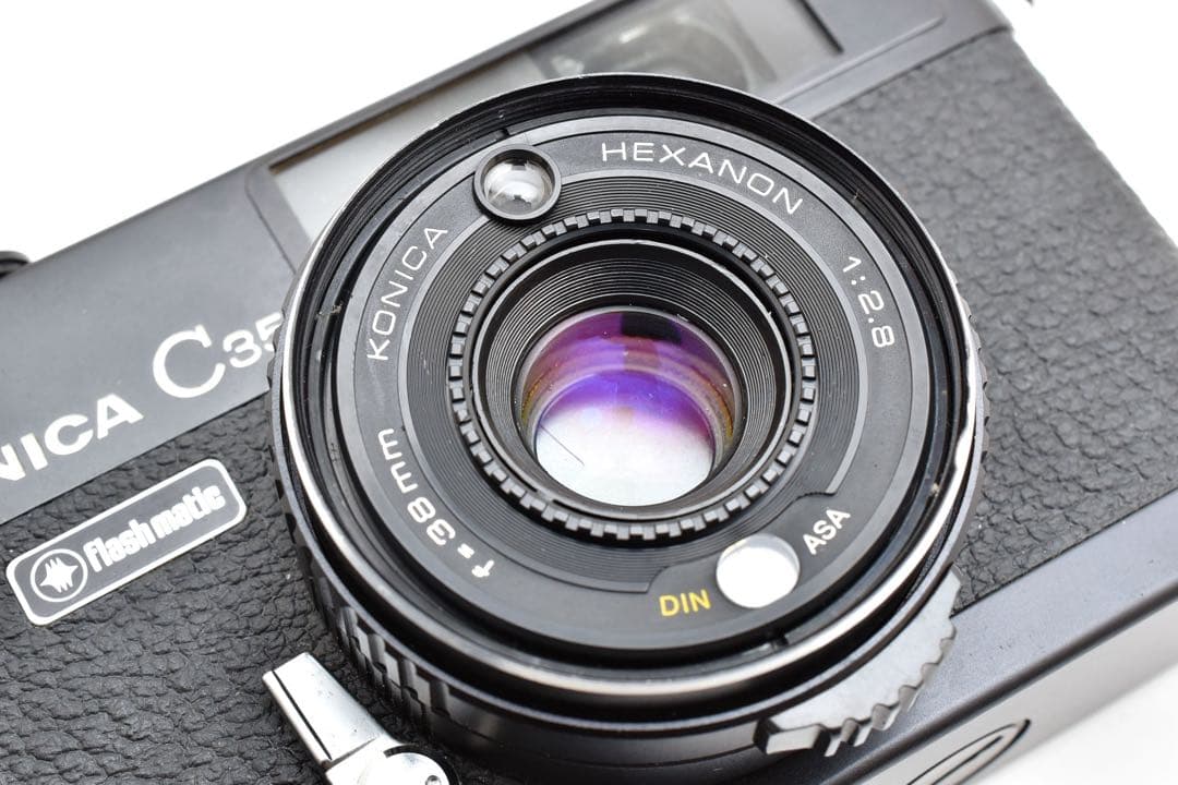 【完動美品】Y-1456 Konica C35 flash matic ブラック