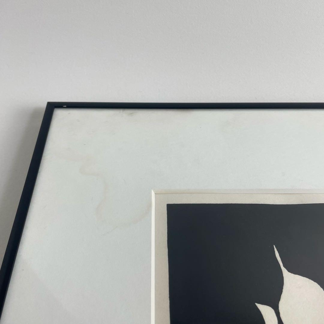 木版 画家 井上勝江 白い花 木版画 版画 絵画