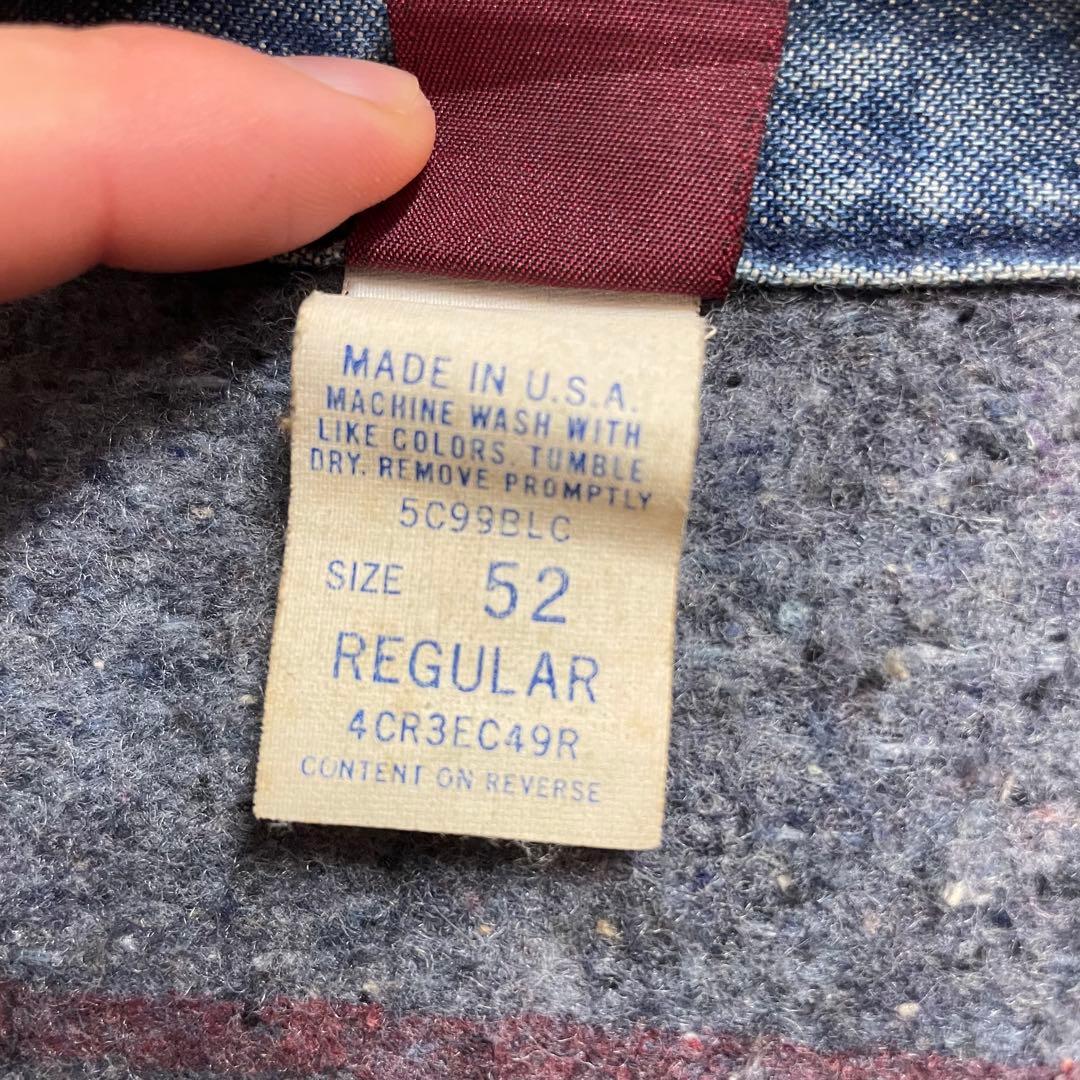 80s USA製 BIG BEN カバーオール 裏ブランケット デニム 52