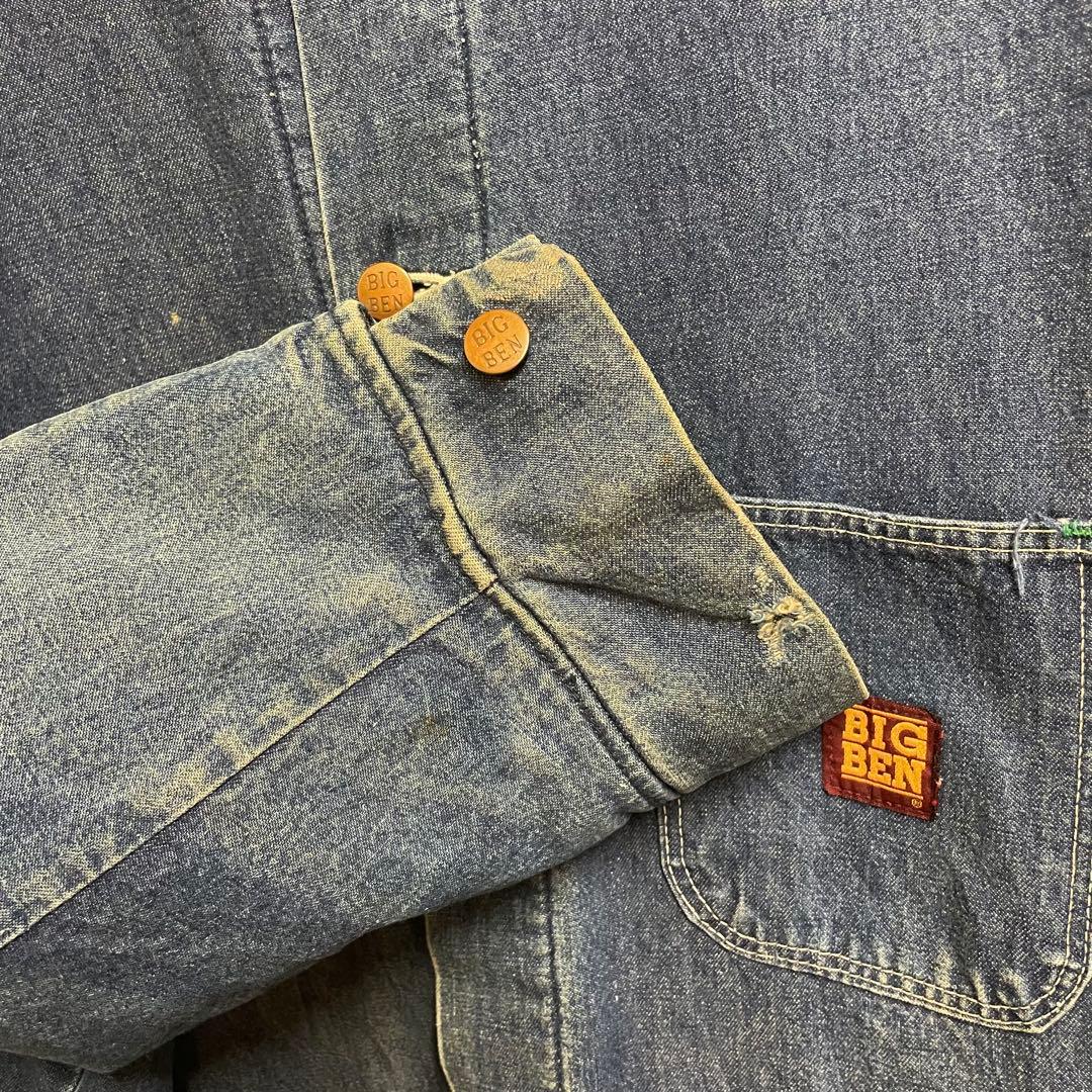 80s USA製 BIG BEN カバーオール 裏ブランケット デニム 52