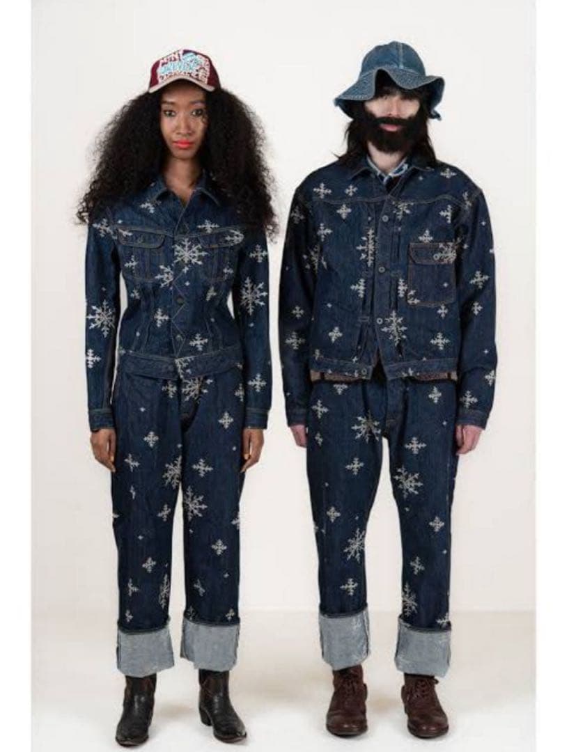 kapital 14ozデニム 雪柄刺繍 1ST デニムJKT サイズ4 XL