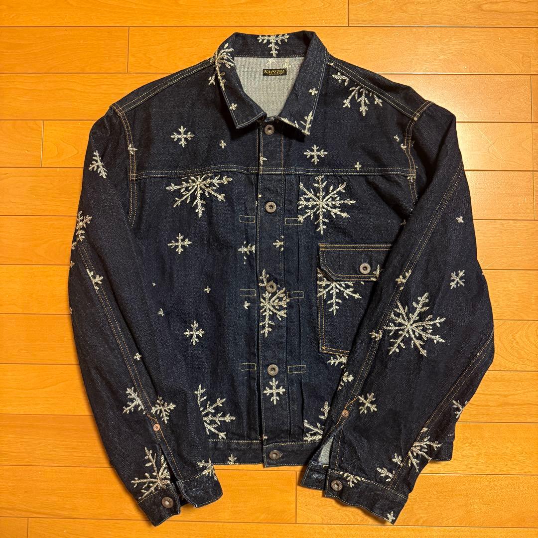 kapital 14ozデニム 雪柄刺繍 1ST デニムJKT サイズ4 XL