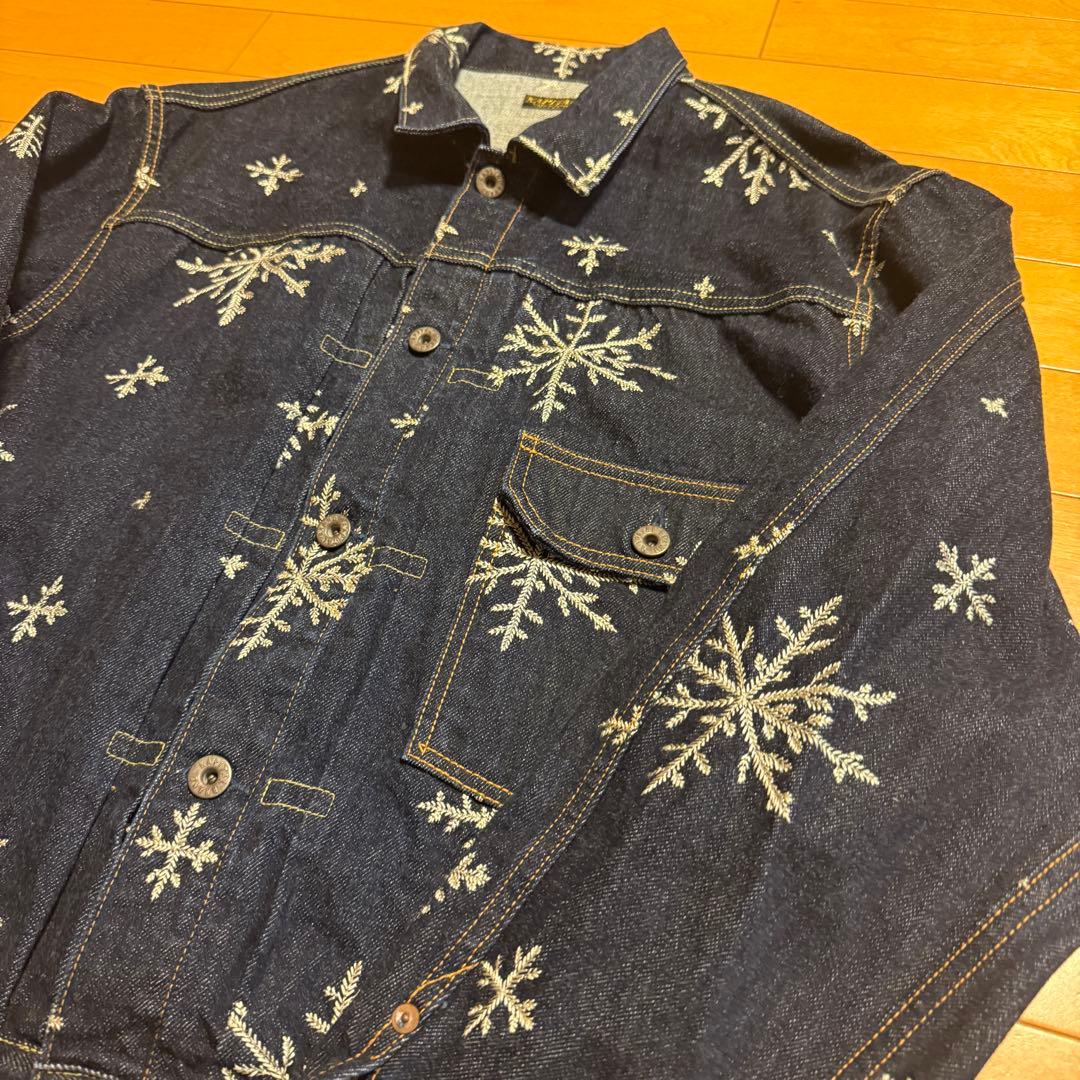 kapital 14ozデニム 雪柄刺繍 1ST デニムJKT サイズ4 XL