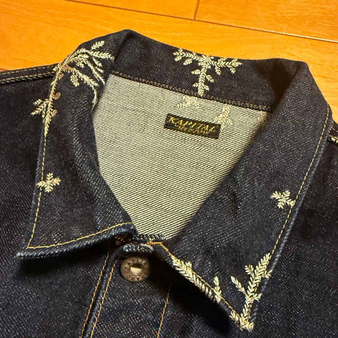 kapital 14ozデニム 雪柄刺繍 1ST デニムJKT サイズ4 XL