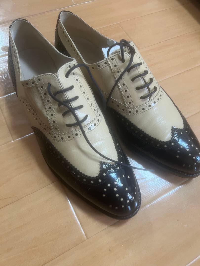 h*g様 シャネル　メンズシューズ ベージュ/黒