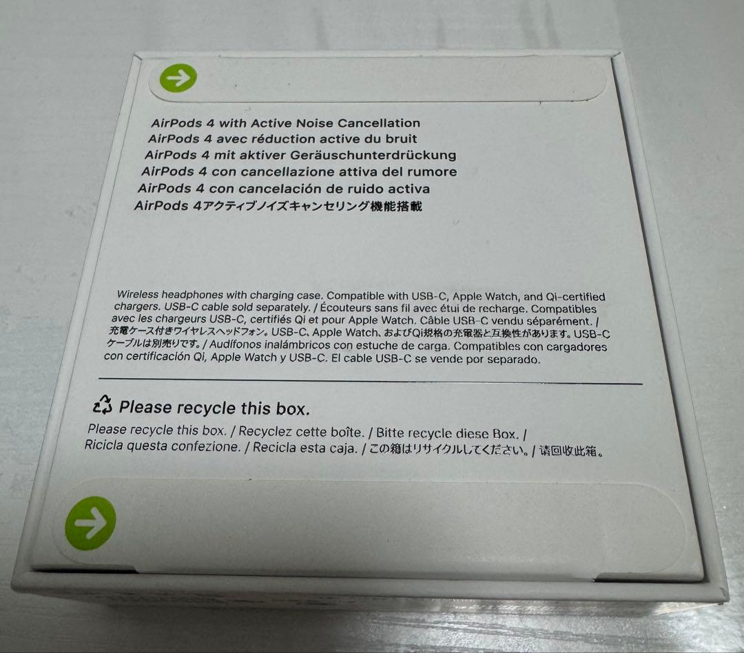 【匿名配送】AirPods 4 ANC アクティブノイズキャンセリング搭載