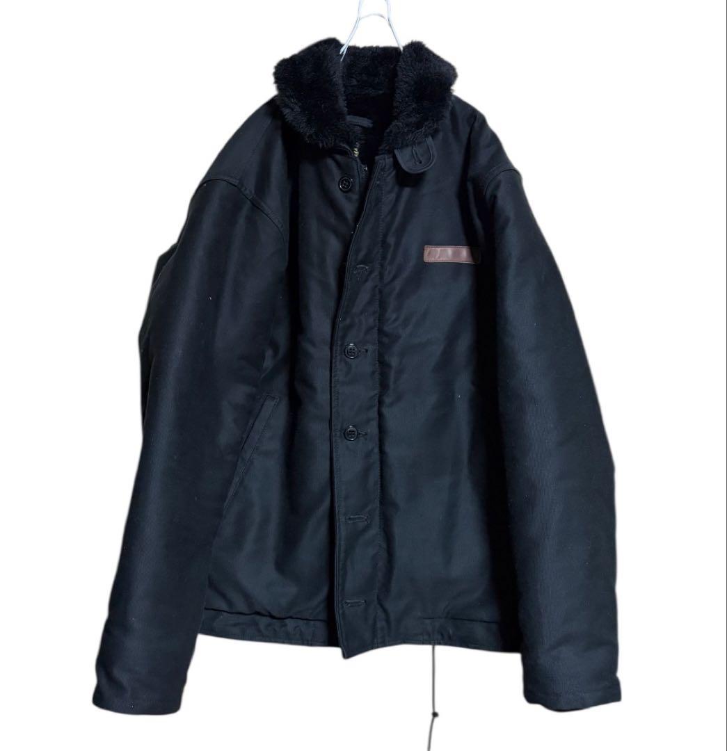 【美品】KNACKERED N-1 デッキジャケット 42R ブラック