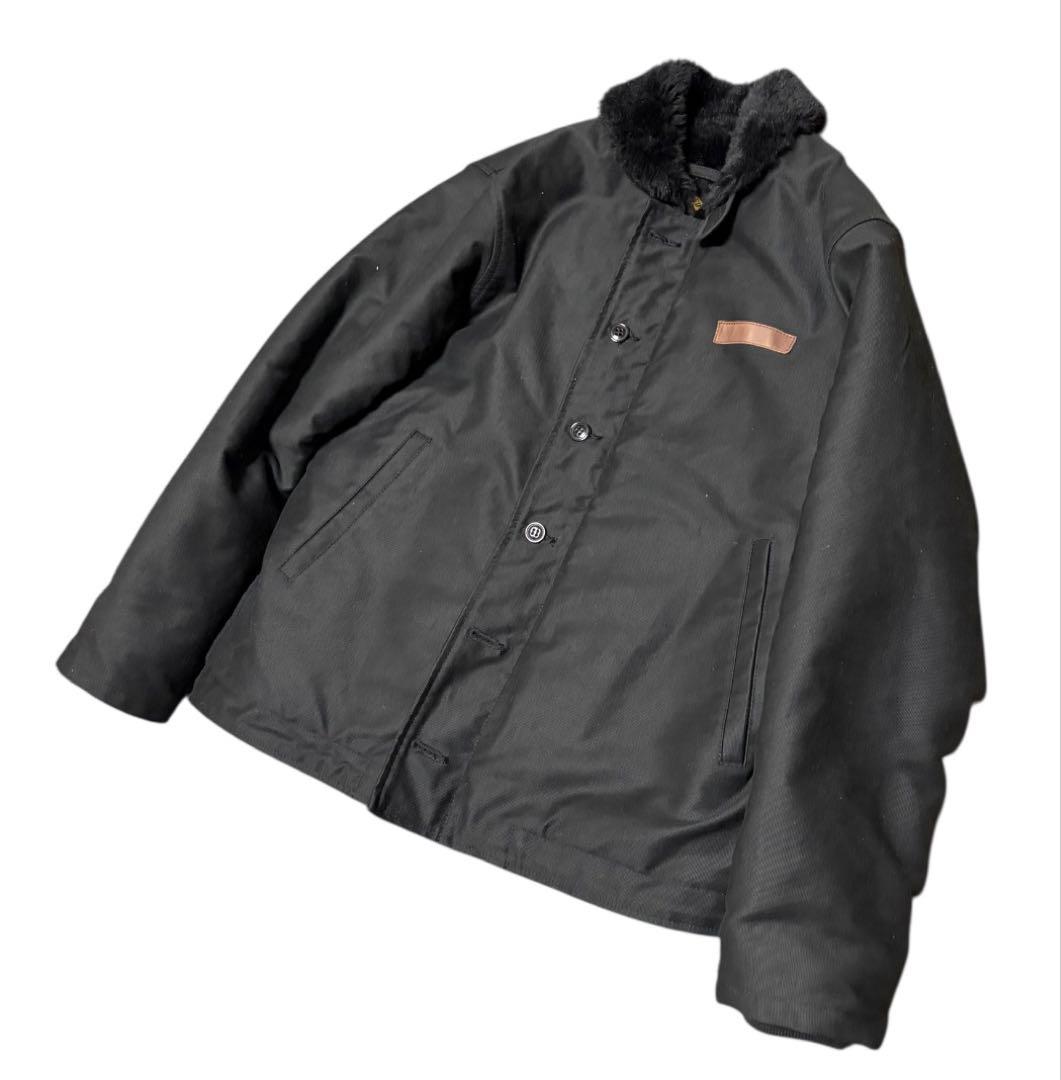 【美品】KNACKERED N-1 デッキジャケット 42R ブラック