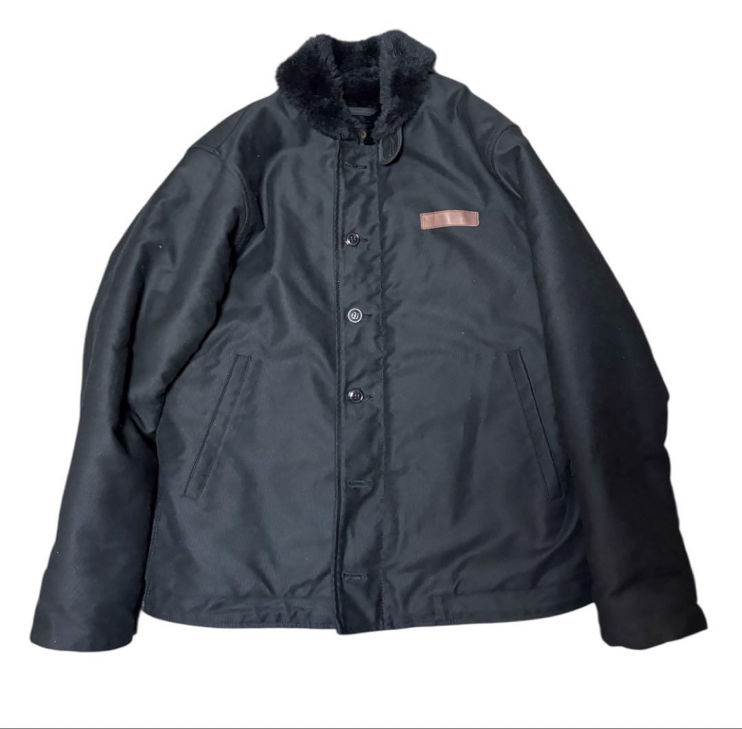 【美品】KNACKERED N-1 デッキジャケット 42R ブラック