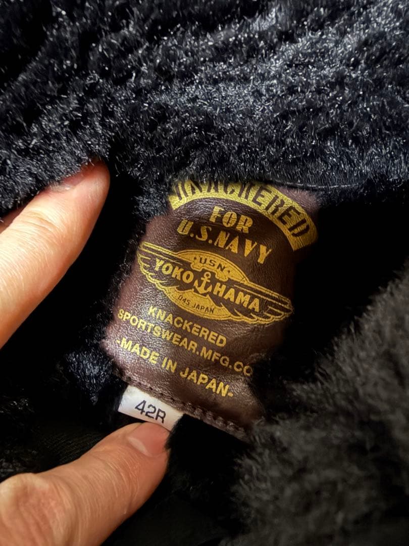 【美品】KNACKERED N-1 デッキジャケット 42R ブラック