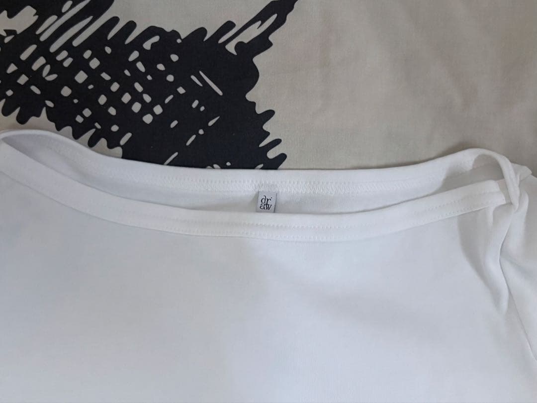 トップス Draw Boat Neck Long Tee