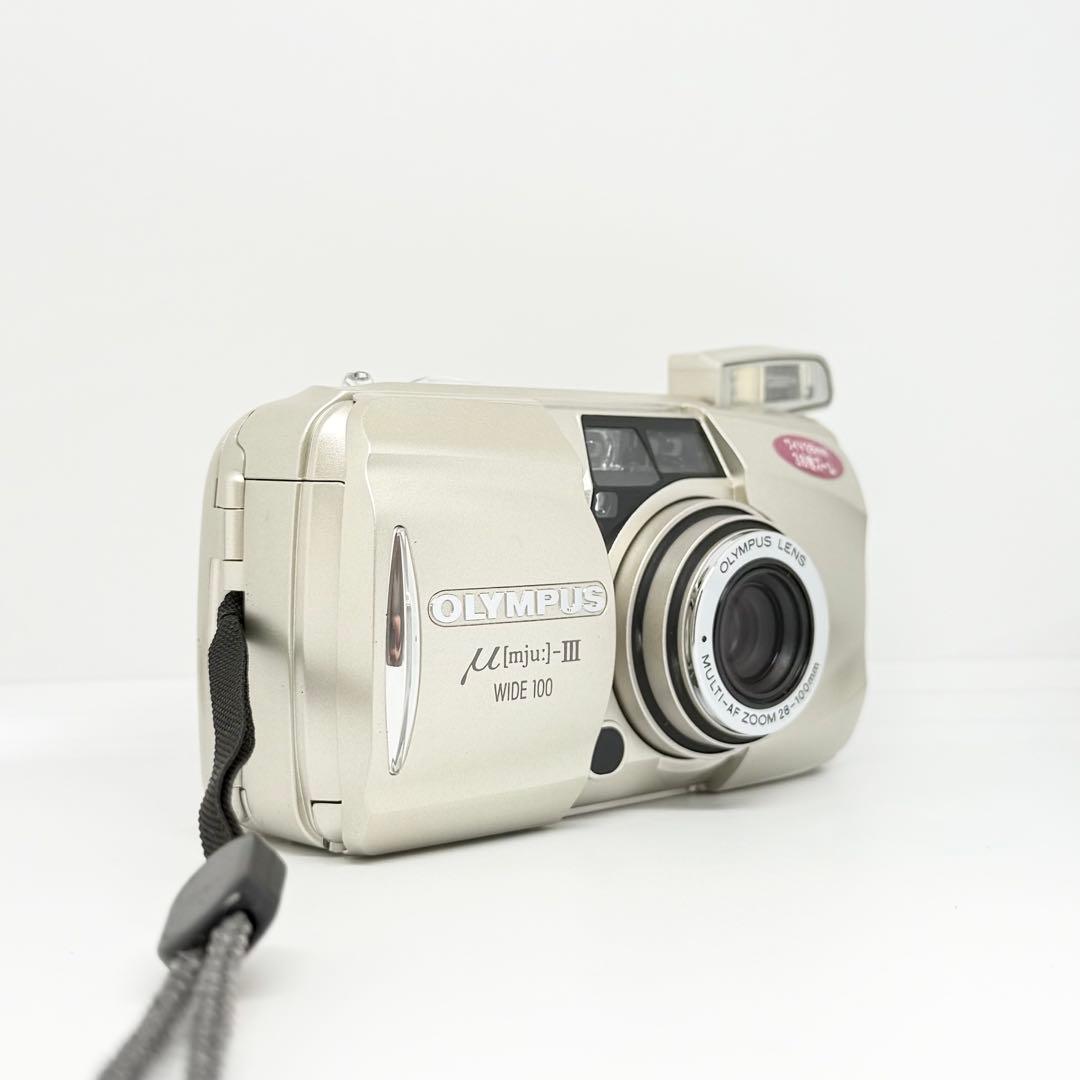 【完動美品】OLYMPUS μ -III WIDE 100 フィルムカメラ