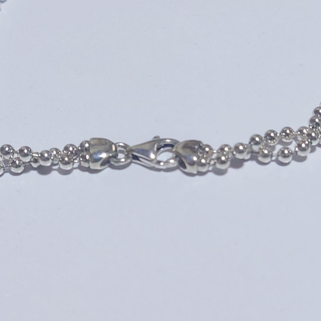 未使用 グッチ ネックレス プレート ボールチェーン シルバー925